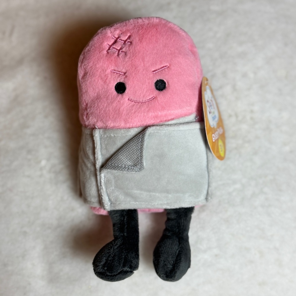 💗 Spark Create Imagine Pink Eraser Plush – 6” Soft Toy with Gray Wrapper NEW
